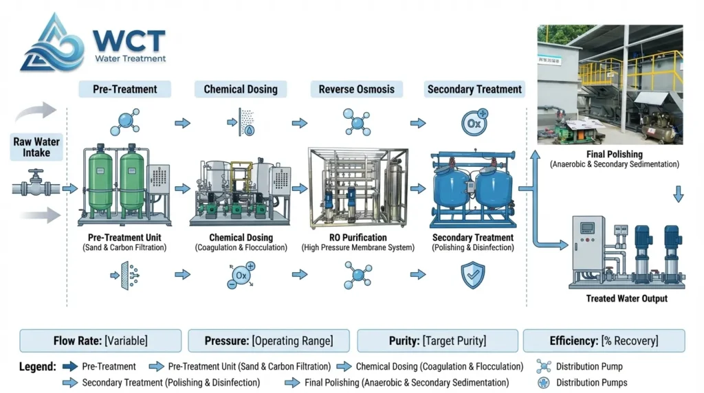 Diagrama de Planta de Tratamento de Água WCT