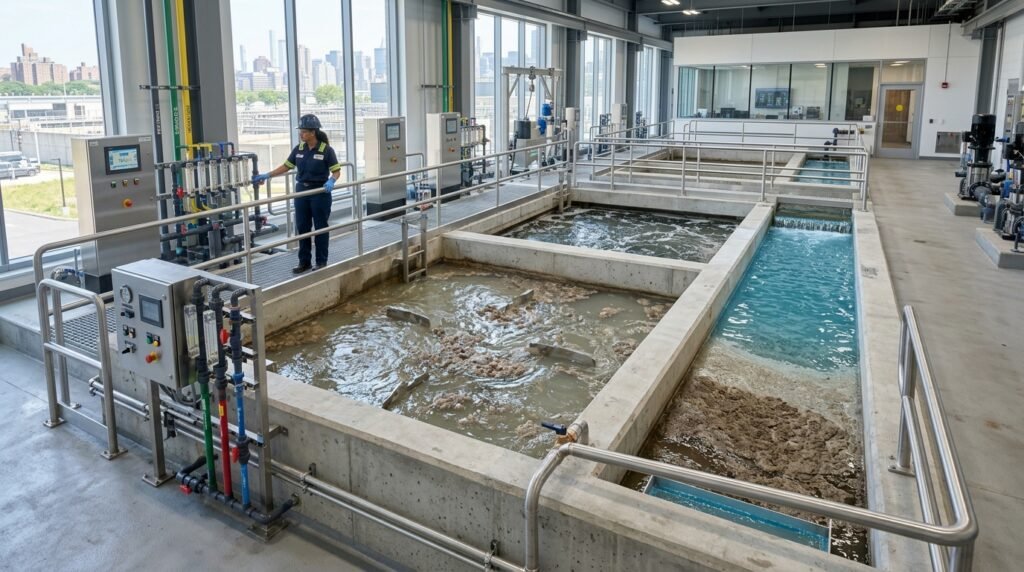 tratamento de água com floc