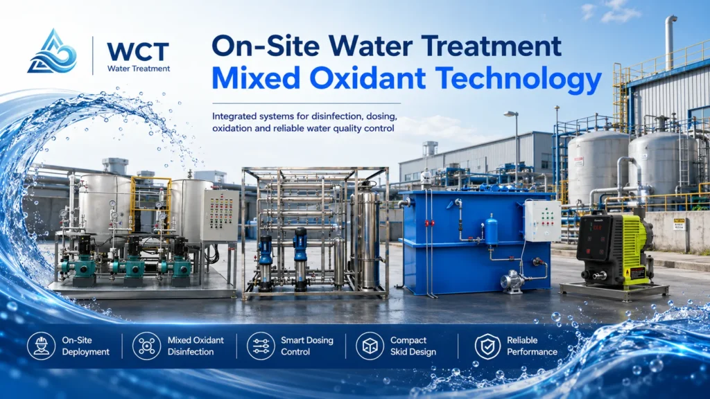 tratamento de água no local com tecnologia de oxidante misto
